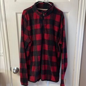 Pendleton buffalo plaid fleece quarter zip pullover sweater men’s size XL